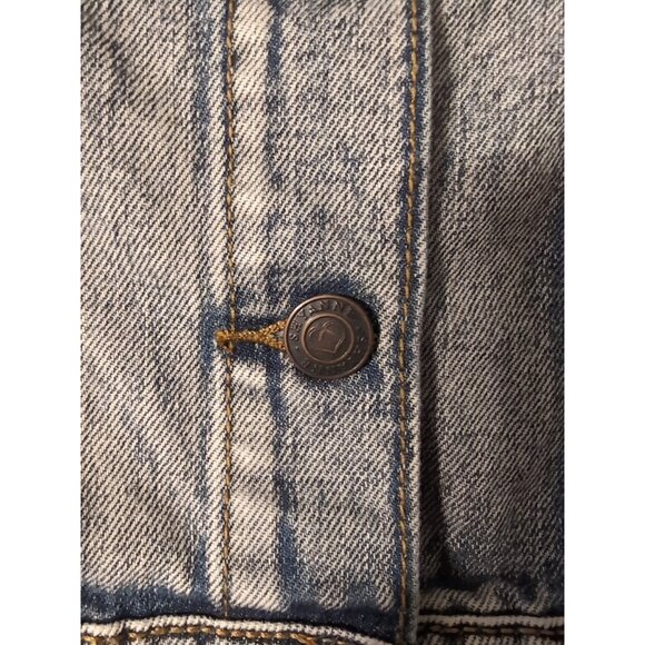 Shyanne Blue Denim Jean Button Up Vest Size S 100% Cotton - Picture 3 of 6